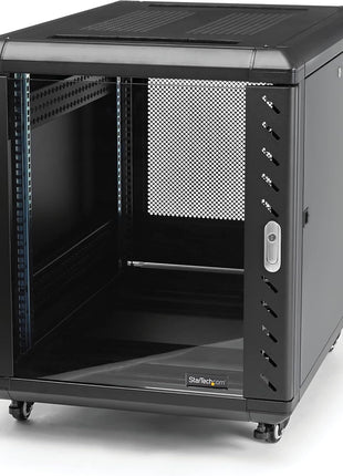 12U 29in Knock-Down Server Rack Cabinet with Casters