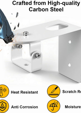 Metal Wall Mount Fits for Nanit Pro Smart Baby Monitor, 360° Rotation & Tilt Adjustable, High Wall Bracket Keeps Camera Out of Baby's Reach, Sturdy Security Cam Accessory Easy Installation, White