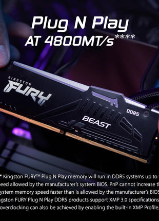 Kingston FURY Beast RGB 32GB (2x16GB) 6000MT/s DDR5 CL36 Desktop Memory | AMD EXPO | Kit of 2 | KF560C36BBE2AK2-32