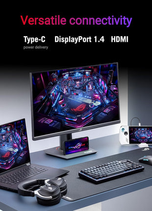ASUS ROG Strix 24.5" 1080P USB-C HDR Gaming Monitor (XG259CS) - Full HD, 180Hz, 1ms, Fast IPS, Extreme Low Motion Blur Sync, G-SYNC Compatible, Tripod Socket, DisplayWidget, AI Gaming, 3 yr Warranty
