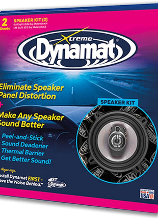 Dynamat Xtreme Sound Deadening Car Insulation Speaker Pack 10415 ??Pre Cut Noise Dampening Kit for Audio Speakers ??Easy Self Adhesive Install ??Made in USA ??2 Sheets 10 inchx10 inch Each, 1.4 sq ft total