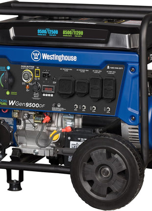 Westinghouse 12500 Watt Dual Fuel Home Backup Portable Generator, Remote Electric Start, Transfer Switch Ready, Gas and Propane Powered
