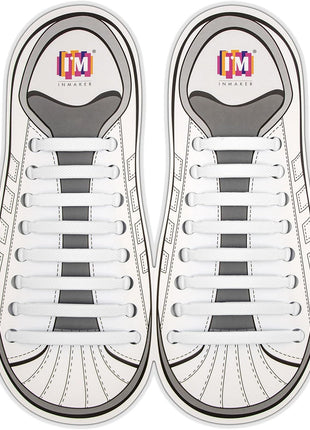 INMAKER No Tie Shoelaces for Adults and Kids, Elastic Laces for Sneakers | Rubber Silicone Tieless Laces, Stretchy Shoelaces