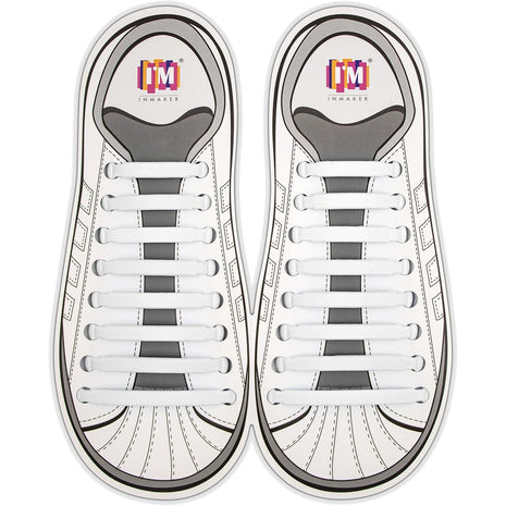 INMAKER No Tie Shoelaces for Adults and Kids, Elastic Laces for Sneakers | Rubber Silicone Tieless Laces, Stretchy Shoelaces