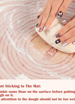 Non-slip Silicone Pastry Mat Extra Large with Measurements 28''By 20'' for Silicone Baking Mat, Counter, Dough Rolling, Oven Liner,Fondant/Pie Crust By Folksy Super Kitchen Red