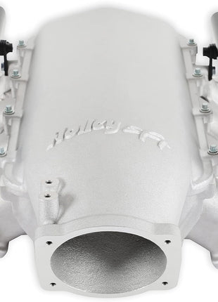 Holley Intake Manifold, Lo-Ram, 105 mm Throttle Body Flange, Fuel Rails Included, GM GenV LT-Series, Aluminum, Natural, Kit