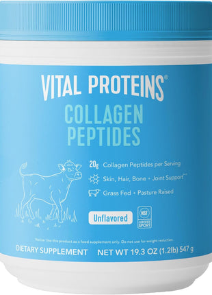 Vital Proteins Collagen Peptides Powder 19.3OZ and Bovine Colostrum Supplement 90 Capsules