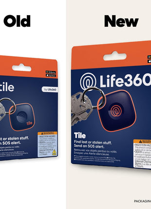 Life360 Tile - Bluetooth Tracker, Keys Finder and Item Locator for Keys, Bags and More. Phone Finder. Both iOS and Android Compatible. 1-Pack (Navy Blaze)