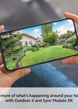 Blink Outdoor 4 XR – two-year battery wireless camera with 4x security coverage, 1000 ft open-air range or 400 ft with typical use — 4 camera system.