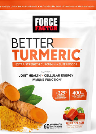 Force Factor Better Turmeric Joint Support Supplement for Extra Strength Joint Health & Amazing Ashwa for Stress Relief, Memory, Focus, and Immune Support Health