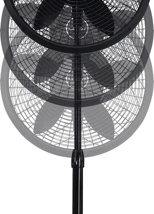 Lasko Pedestal Fan, Oscillating Fan for Bedroom with Adjustable Height and 3 Cooling Speeds, Portable, 18 inch, Black, 1827