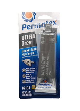 Permatex 82194 Ultra Grey Rigid High-Torque RTV Silicone Gasket Maker, 3.5 oz.