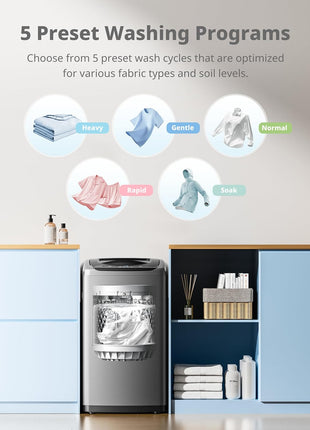 COMFEE' Portable Washing Machine 0.9 cu.ft Compact Washer with LED Display