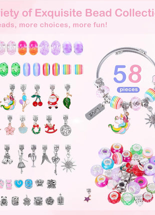ELLENER Gifts for Girls Age 6-8 8-10,Bracelet Making Kit,Girls Toys,Gift Basket that Inspires Creativity and Individuality and is Fun to Play with Friends Create a Unique Gift for Your Friend