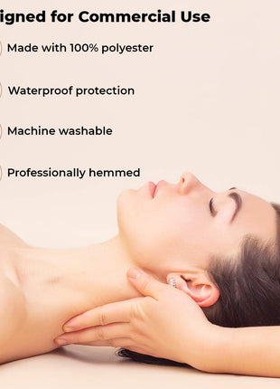 ForPro Waterproof Massage Table Cover, Natural | for Massage & Treatment Tables, Disposable Table Sheets, Spa Bed Sheets, Esthetician Table Linens, Salon & Spa Essentials