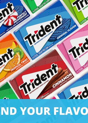 Trident Original Flavor Sugar-Free Chewing Gum, 12 Packs of 14 Pieces (168 Total Pieces)