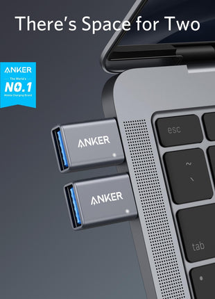 Anker USB C Adapter (2 Pack), USB C to USB Adapter High-Speed Data Transfer | for MacBook Pro 2020, iPad Pro 2020, Samsung Notebook 9, Dell XPS and More Type C Devices