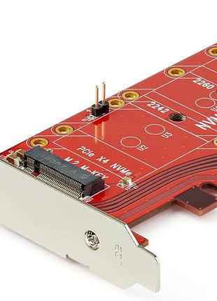 StarTech.com PEX4M2E1 M.2 Adapter - x4 PCIe 3.0 NVMe - Low Profile and Full Profile - SSD PCIE M.2 Adapter - M2 SSD - PCI Express SSD