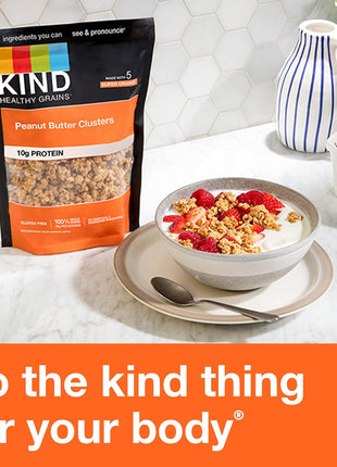 KIND Healthy Grains Granola, Peanut Butter Clusters, Healthy Snacks, Gluten Free, 100% Whole Grains, 10g Protein, 11oz, 3 Count