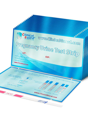 Clinical Guard 25 Pregnancy Tests Early Detection Strips - Sensitive & Accurate Measurement Within 5 mins -Pregnancy Test Strips for Women - HCG Test Strip Kit- Pruebas De Embarazo