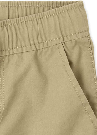 The Children's Place boys Pull on Jogger Shorts, Fin Gray/Flax/Tidal 3 Pack, 8 US