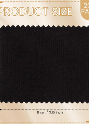 Tatuo 200 Pieces Jewelry Polishing Cloth 2.36 x 3.15 Inch Double-Sided Polishing Cloths Silver Glasses Cleaning Tools for Gold Silver and Platinum Jewelry Watch Coins Glasses(Black)