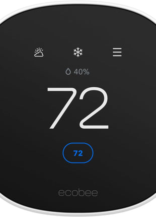 ecobee Smart Thermostat Essential - Energy Star Certified programmable Wi-Fi Thermostat - Works with Siri, Alexa, and Google Assistant
