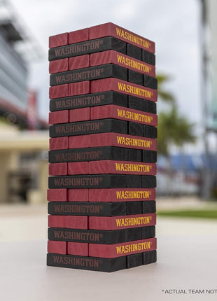 Wild Sports NCAA Pro Football Tabletop Stackers Block Game for College Football Fan, Dorm Game, Tailgate