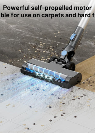 VIPSUN Cordless Vacuum Cleaner with Self-Standing, LED Screen Stick Vacuum Cleaners for Home, Lightweight Powerful Suction Vacuum, 6-in-1 Rechargeable Vacuum for Carpets, Pet Hair, Hardwood Floors