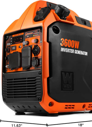 WEN Quiet and Lightweight 3600-Watt Dual Fuel RV-Ready Portable Inverter Generator with Fuel Shut Off and CO Watchdog (DF360iX)
