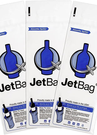 Jet Bag Bold   The Original ABSORBENT Wine Bottle Travel Protector Bags   Resusable Bottle Bags (3 Pack) MADE IN THE USA