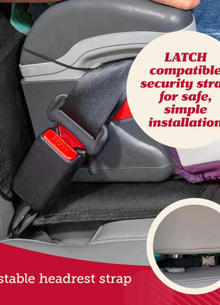Lusso Gear Car Seat Protector for Baby Car Seat - Thick Padding - Seat Protector Under Baby Car Seat with 2 Mesh Storage Pockets - Black Waterproof Baby Car Seat Protector - Non-Slip Padded Backing