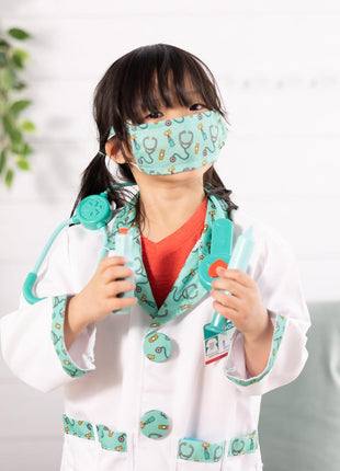 Melissa & Doug Doctor Costume, Pretend Play Dress Up Set (8-Pc) Stethoscope, Coat & Accessories, Role Play Toys for Kids 3+