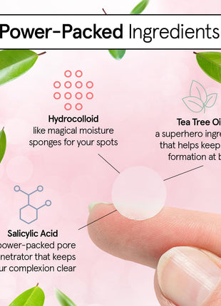 grace & stella Award Winning Pore Strip - Pimple Patches for Face | Hydrocolloid Acne Patches for Shrinking Zits, Whiteheads - Spot Stickers - Dermatologist-Tested, Vegan (Invisible, 72 Count)