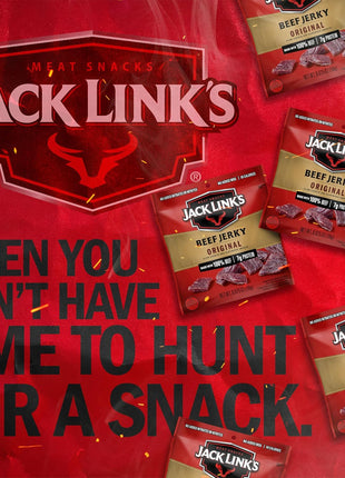 Jack Link's Beef Jerky, Original, Multipack Bags   Flavorful Meat Snacks for Lunches, Ready to Eat Protein Snacks, Individual Packs   7g of Protein, Made with 100% Beef   0.625 oz (Pack of 5)