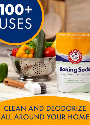 ARM & HAMMER Baking Soda, 2.7 Lbs | 100+ Household Uses, Food Grade Baking Soda, Cleaning & Deodorizing, Pure & Natural, Safe Around Kids & Pets