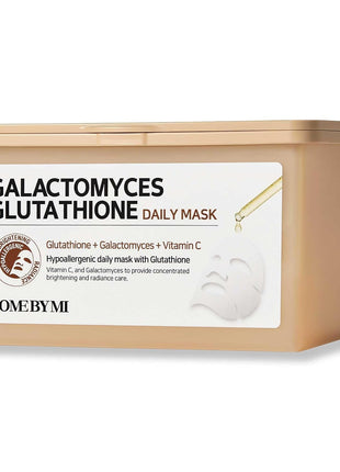 SOME BY MI Galactomyces Glutathione Daily Mask - 30 Sheets, 11.8Oz - Vitamin C Vegan Face Sheet Mask for Skin Brightening Routine - Skin Moisturizing and Glowing Care for Glass Skin - Korean Skin Care