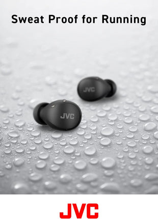 JVC Gumy Mini HAA6TB True Wireless Earbuds, Black | Up to 23 Hours Battery Life, Neodymium Magnet Driver, IPX4 Water Resistance, Compact and Lightweight