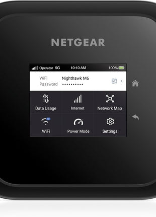 NETGEAR Nighthawk M6 5G Mobile Hotspot, Router with Sim Card Slot, Modem, Portable WiFi Device for Travel, Unlocked with Verizon, AT&T, and T-Mobile, WiFi 6, 2.5Gbps (MR6150)