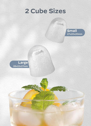 Silonn Ice Maker Countertop, Portable Ice Machine with Carry Handle, Self-Cleaning Ice Makers with Basket and Scoop, 9 Cubes in 6 Mins, 26 lbs per Day, Ideal for Home, Kitchen, Camping, RV
