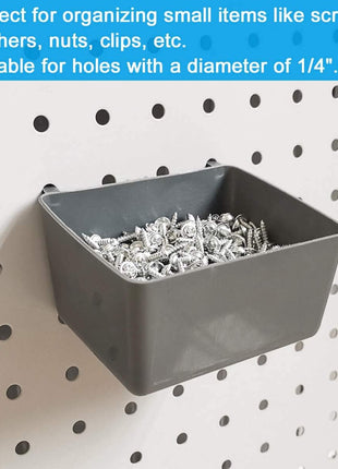 FRIMOONY Pegboard Hooks Assortment with Pegboard Bins, Peg Locks, for Organizing Various Tools, 80 Piece