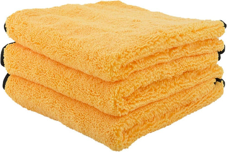 Chemical Guys Professional Grade Premium Microfiber Towels for Cars, Gold, 16 inch x 16 inch, Ultra-Soft and Scratch-Free Car Detailing Cloths for Trucks, Motorcycles, and More - 3 Pack