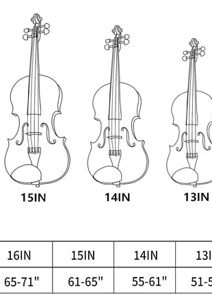 Mendini by Cecilio 16-Inch Solid Wood Violin Set for Beginners - Hand Carved Acoustic Viola Kit - Fiddle Set with Hard Case, Bow, Rosin, Bridge and Extra Strings (Natural Varnish)