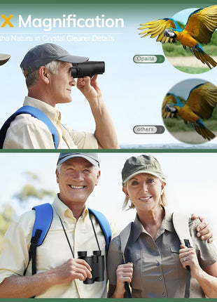 Compact Binoculars for Adults High Powered - OPAITA 20x32 Small Binoculars for Adults Kids with Low Light Vision for Hunting Cruise Ship Travel Concert Hiking