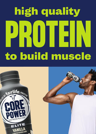 Core Power Elite High Protein Shake, Vanilla, 42g Bottle, 14oz, 12 Pack