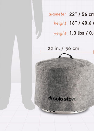Solo Stove Bonfire Shelter - Weather-Resistant Round Cover for Solo Stove Bonfire Fire Pit and Accessories - PVC-Coated Polyester with Aluminum Reinforcement - Year-Round Protection