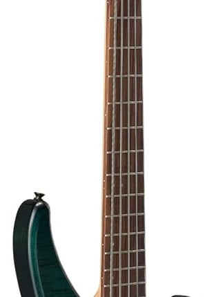 Yamaha TRBx605 5 String Flamed Maple Bass Guitar, Indigo Blue
