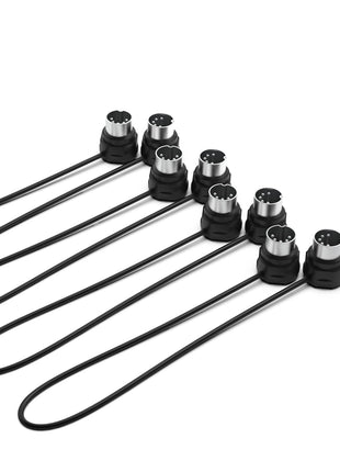 CME MIDI Cable 4-Pack - 1FT / 30cm, 5-pin DIN, Low-Profile - Mirrored 45-Degree Angled Ultra-Thin Plugs for Compact Spaces - Ideal for MIDI Interface, Pedalboard, Keyboard
