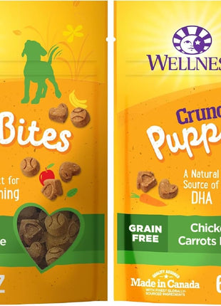 Wellness Puppy Treats, Natural, Training Treat, Grain Free, Soft Lamb & Salmon (8 Ounce Bag)