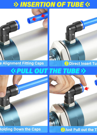 TAILONZ PNEUMATIC Blue 6mm OD 4mm ID Polyurethane PU Air Hose Pipe Tube Kit 10 Meter 32.8ft
